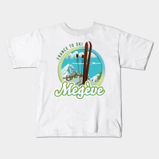 Megève france ski logo Kids T-Shirt